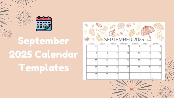 September 2025 Calendar Templates